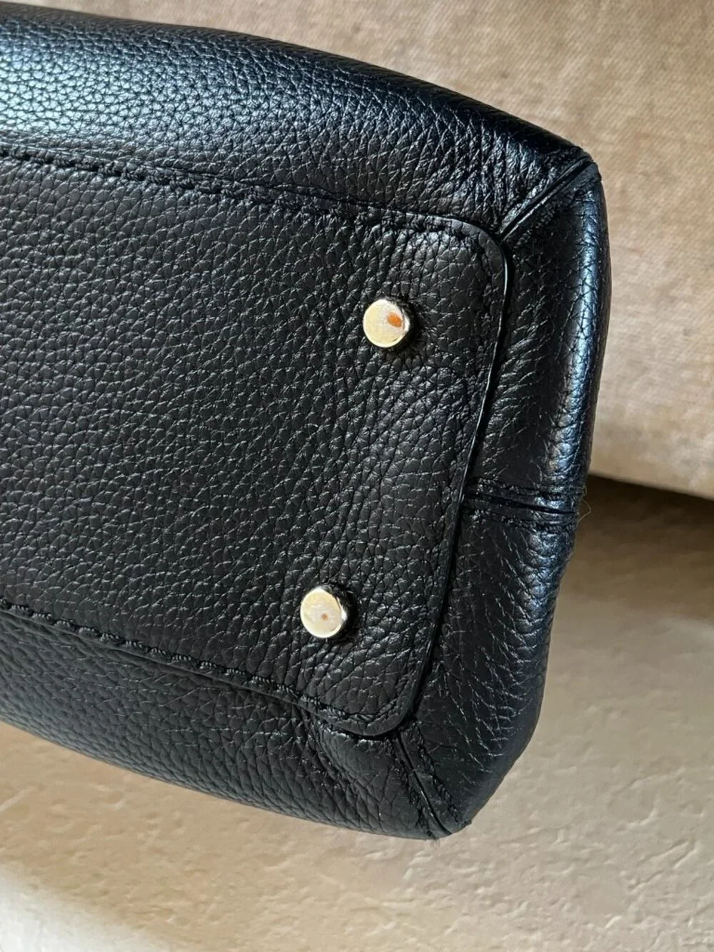 Kate Spade New York Lane Anika Blush/Black Pebbled Leather Shoulder Bag W/Wallet